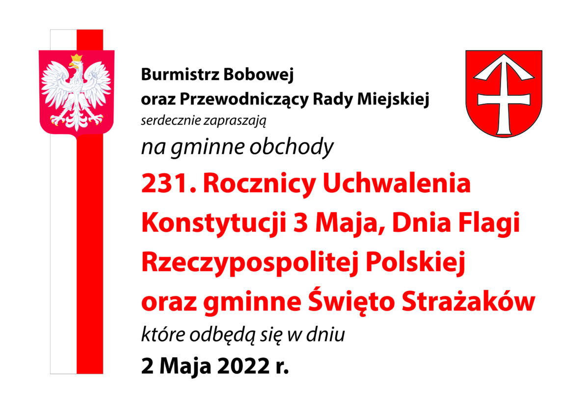 Zaproszenie Na Gminne Obchody Rocznicy Uchwalenia Konstytucji