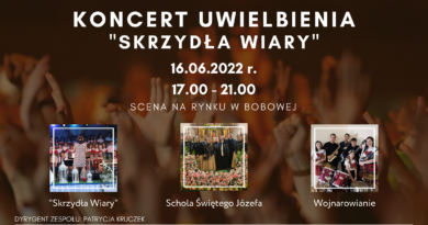 Zapraszamy na Koncert Uwielbienia „Skrzydła Wiary” 16.06.2022 r.