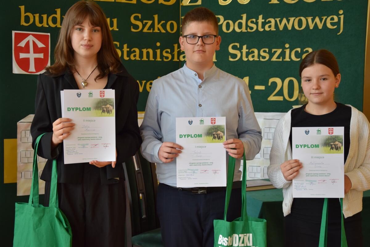 Powiatowy Konkurs Ekologiczny – dwójka uczniów z SP Wilczyska na podium