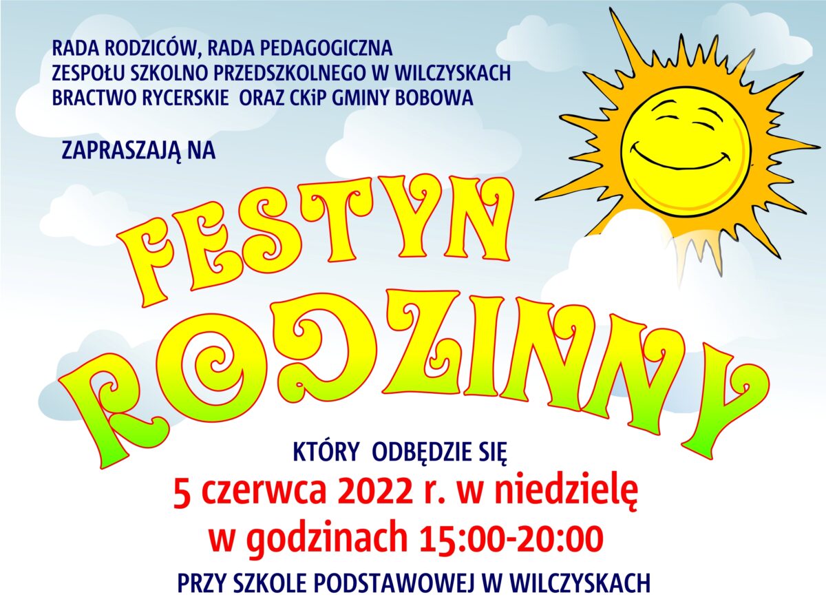 Zaproszenie – Festyn Rodzinny w Wilczyskach